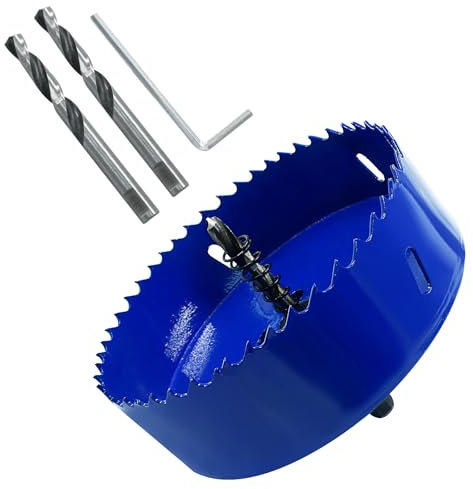 Luomorgo Lochsäge, 117 mm, Schnitttiefe, HSS-Bimetall-Lochschneider für Holz, Cornhole Boards, Kunststoff, Trockenbau und Blech