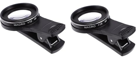 OSALADI 2pcs High Definition Phone Camera Lens Cell Phone Macro Lens Mobile for Macro Photography Clip for Mobile Attachment for Outdoor and Indoor Photography