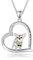 HUKKUN Chihuahua Kette Silber 925 Chihuahua Anhänger Halskette Chihuahua Hunde Schmuck Geschenke Damen