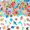 JULBEAR Meerestiere Schaumstoff Sticker, 300 Stück Moosgummi Selbstklebend Aufkleber Kinder Moosgummi Glitzer Sticker Tropische Fische Meeresschildkröten Aufkleber für Basteln Ozean Thema Geschenke