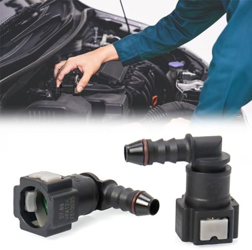 Attacco Rapido Carburante,Connettore Rapido a 90 gradi,Raccordo per Tubo Flessibile Del Carburante,Connettore a Sgancio Rapido Della linea Del Carburante,Connettore Femmina 7.89mm ID6,2 pezzo