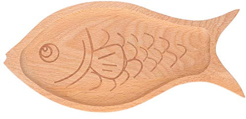 Xcello Plato De Madera En Forma De Pez Grano Múltiple Fruta Imaginativa Bandeja De Postre Caja De Mesa Plato De Dulces