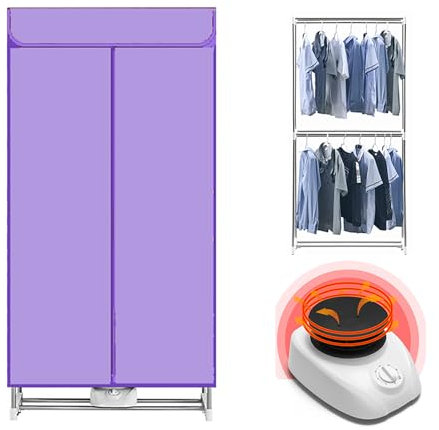 AMZTEMU Secadoras portatiles, Mini secadora de ropa portatil, Secadora bomba de calor, Tendederos electricos -EU plug(1000W)