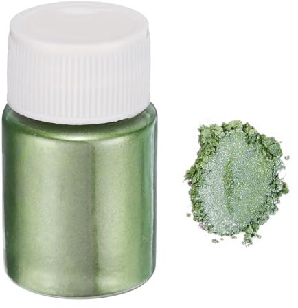 QUARKZMAN 0.53 Oz/0,5 Oz Polvo de Mica Polvo de Pigmento de Resina Epoxi Natural para Resina de Fundición Pintura de Coche Tintes Artes y Manualidades de Bricolaje Verde Oliva