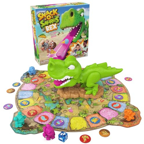 Snack-O-Saurus Rex – ein interaktives Brettspiel für Snack-Liebhaber & Dino-Fans, lustiges Familienspiel, Brettspiel für Familienspielabend, für Kinder ab 5 Jahren