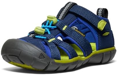 KEEN SEACAMP II CNX, Sandali Unisex - Bambini e ragazzi, Nero Naval Academy Chartreuse, 25/26 EU
