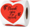 YIKIADA Rot Thermo Etiketten Vinyl 76 mm Herz Selbstklebend Rolle Geschenk Aufkleber Wasserdicht Drucker Thermoetiketten für Logo Barcode Hochzeit Jahrestag Valentinstag 500 Stück