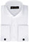 Jack Martin Men's Double Cuff White Formal Shirts with Cutaway Collar | Cufflinks Included | Luxe Long Sleeve Dress Shirt for Men, Herringbone White XL