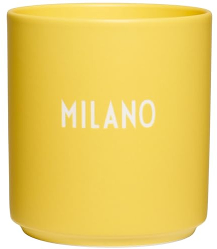 Design Letters Lieblingsbecher Gelb MILANO Ostertasse | Ostergeschirr, Ostergeschenke für Frauen & Männer | Kaffeebecher Porzellan | Tasse mit Spruch | Teetasse 250 Ml