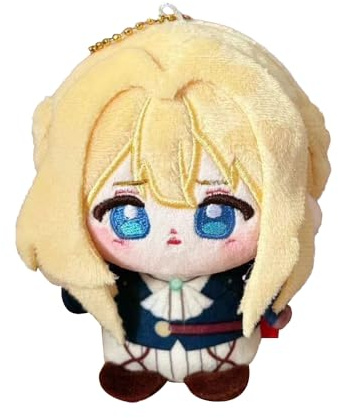 Xinnice Violet Evergarden Cuscino imbottito 12 cm Ciondolo personaggio anime Violet Evergarden Soft Figure, decorazione divano zaino ciondolo regalo per fan anime