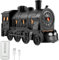 Difusor de aceite esencial de tren de vapor, humidificador retro de tren de vapor con luz, 300 ml, mini humidificador ultra silencioso con apagado automático, 2 modos de nebulización, 2 luces, control