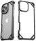 NIFBANG für iPhone 15 Pro Hülle,Aluminium Metall Dünn Slim No Back Design Handyhülle mit MagSafe, 4 Ecken-Airbags Stoßfeste Schutzhülle, Rahmenlose für iPhone 15 Pro Bumper Case Cover, Schwarz