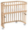 babybay Maxi extra großes Beistellbett aus massivem Buchenholz/Kinderbett Höhe stufenlos verstellbar & umweltfreundlich/mit Matratze, Gitter, Rollen (Natur lackiert)