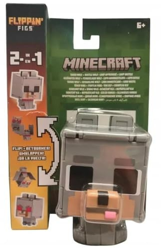 Minecraft - Flippin Figure - Tamed Wolf/Toys