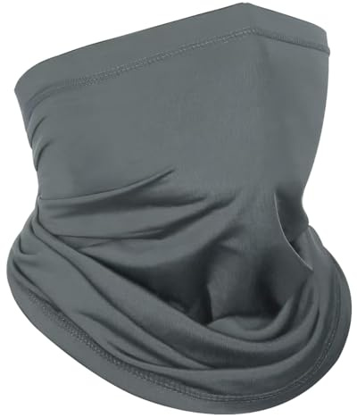 Cozonp Neck Gaiter Face Cover Bandana NP01 Cycling Snood Face Shield Mask Multifunctional Neck Tube Scarf Headwear for Men Women All Season Outdoor Sports-Dark Grey