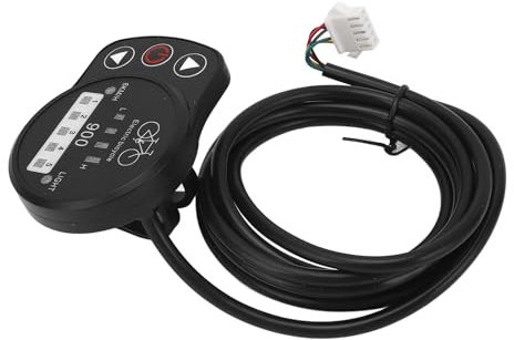 POENVFPO 36V 48V Elektrofahrrad-LED-Messgerät, Anzeigefeld für Geschwindigkeitsbatteriestrom-Scheinwerferschalter mit KT-Controller (Gemeinsamer Anschluss)