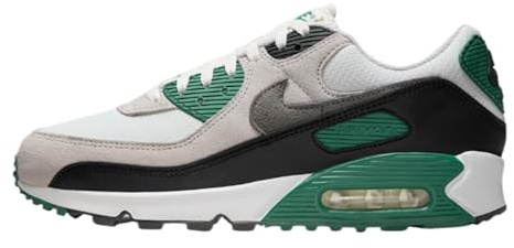 Nike Men's Air Max 90 Sneakers, Summit White/Smoke Grey, 9 UK
