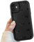 Potok Black Cute Bow Phone Case for iPhone 11, Cute Ribbon Bow Pattern Shockproof Bumper Case, Soft TPU Slim Girly Protective Cover for iPhone 11