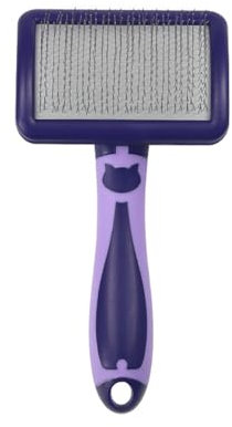 MEKLITRZ Firm Slicker Brush, Extra Long Pin Slicker Brush, Professional Grooming Tool, Grooming Wire Brush for Dog Cat Pet Tangles and Deshedding, Enhance Your Pet's Coat Health(S)