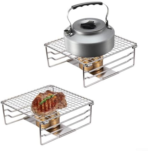 Barbecue Grill, Edelstahl BBQ Mini Folding Portable BBQ Grill, Holzkohlegrill für Outdoor Kochen Camping Wandern Picknick