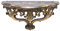 LIGUORO SHOP Étagère style baroque vénitien console imitation vintage shabby chic 38,5 x 20 x 15,5 cm (doré/noir)
