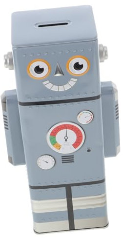 KONTONTY Robot Spardose für Elektronische Geldbank im Roboterdesign für Jungen und Praktische Münzaufbewahrung für Zuhause und Geburtstagsfeiern