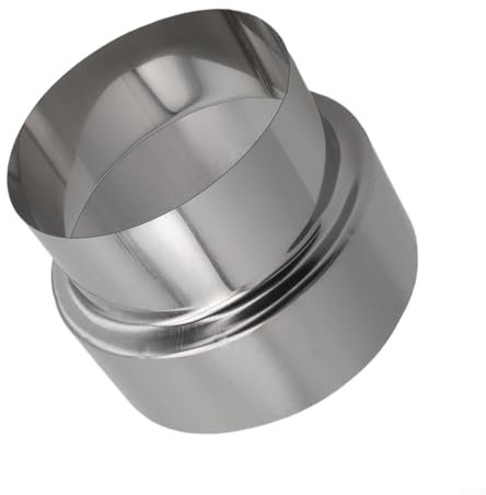 Heat Resistant Stainless Steel Duct Reducer 120mm to 100mm Diameter Chimney Pipe Adapter Silver Ventilation Connector for Fireplace Stove Oven Kitchen Exhaust System Indoor Air Quality