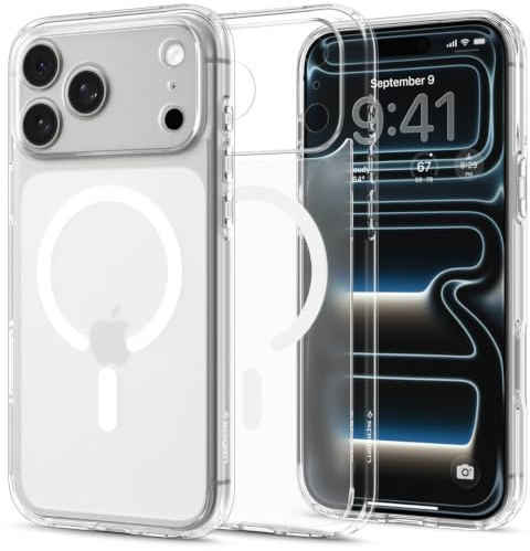 Spigen iPhone 17 Pro Max Hülle [Spigen Signature] Ultra Hybrid MagFit Case Handyhülle Transparent Kompatibel mit MagSafe -Frost White