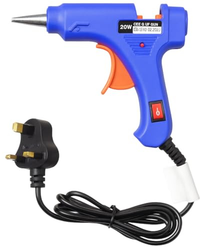 True Face Glue Gun Mini Hot Melt Trigger Electric Adhesive DIY Crafts 10 Free Glue Sticks 10Watt Blue