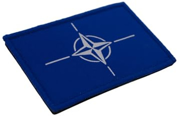 Patch Force - NATO Flagge Textil Patch (farbig) 8 x 5 cm - Abzeichen für Uniform, Schutzweste, Einsatztasche, Jacke oder Rucksack - Bundeswehr, Polizei und Militär - woven, gestickt