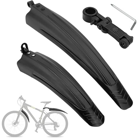 FAELNK Fahrrad Schutzblech Set Universal Schutzbleche Fahrrad 20-26 Zoll Rennrad Vorne Hinten Fahrradschutzblech für Mountainbike MTB City Trekking Fahrrad Spritzwasser & Schmutzschutz