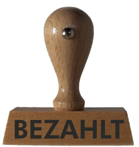 Lagerstempel BEZAHLT vom Kaufhaus2010