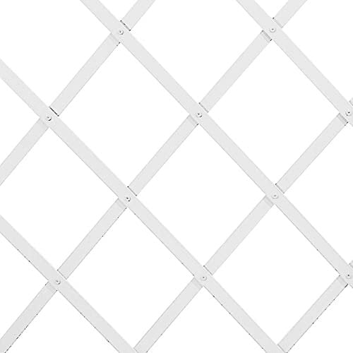 VERDELOOK Traliccio Estensibile in plastica, 100x200 cm, Bianco, Decorazioni terrazza