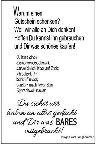 Efco Stempel Clear Gutscheinsprüche , transparent, A7/ 74 x 105 mm, 3-teilig