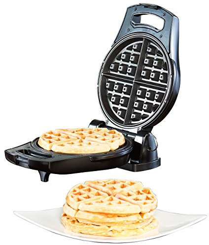 Rosenstein & Söhne Elektrische Waffeleisen: Wendbares Waffeleisen mit stufenloser Temperatur-Regelung, 875 Watt (mit Waffel-Backflächen, Gerät für Waffel, Automat)