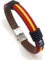 Hispania Colors Pulsera Wake Up cuero con bandera de España (Bandera)