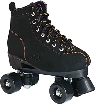 MYAOU Rollschuhe für Erwachsene, Unisex-Schuhe mit Rädern Anti-Rutsch-Outdoor-Parkour-Geschenke für Jungen - Schwarz