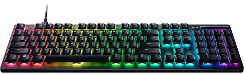 Razer DeathStalker V2 (Interruttore Rosso) - Tastiera da Gioco Ottica a Basso Profilo (Interruttori Ottici Lineari, Wireless Iperveloce, USB-C, Tasti al Laser) Layout USA, Nero