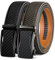 KEMISANT Gürtel Herren 2er, Ledergürtel Gürtel Ratsche Automatikschließe für Herren Verstellbar 35mm Breit mit Geschenkbox(Schwarz/Heiliges Grau-130cm/38-44 taille verstellbar)