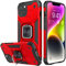 Honeyview ShockProof Case for iPhone 13/14 with Ring Kickstand, Bumper Armour Phone Cover for Apple iPhone 13/14 - Red