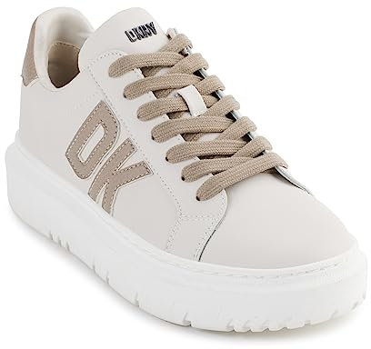 DKNY Damen Mariana-Lace up Sneaker, Pebble/Toffee, 38.5 EU