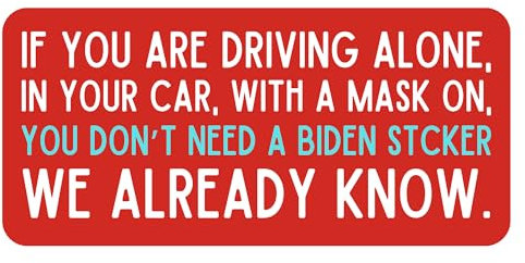 Lustiger Anti-Joe Biden Magnet, Neuheit Politische Magnetische Stoßstange Aufkleber, Einzigartige Gag Geschenke, 22,9 x 7,6 cm