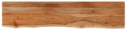 vidaXL Wandregal 110x20x3,8 cm Rechteckig Massivholz Akazie Baumkante