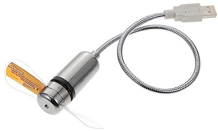HEMOTON Ventilatore USB LED Ventilatore Da Tavolo Orologio LED Orologio Ventilatore Con Supporto Orologio Del Computer Ventilatore Da Tavolo Con LED Orologio Ventilatore Mini Orologio Da
