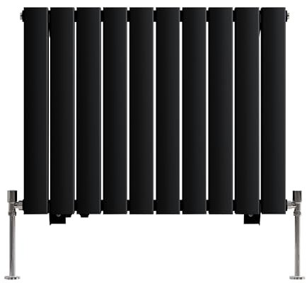 Mai & Mai Radiator Horizontal Wall Mounted | Double Panel Central Heating | HxW:77x60cm | Anthracite for Living Room and Bedroom radiators FV