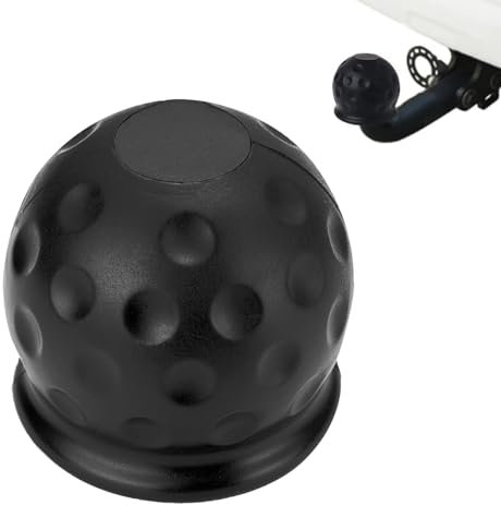 1 Pezzi Copertura del Gancio di Traino,Tappo Gancio Traino Rimorchio,Copri Palla Gancio Traino,Copertura per Gancio di Traino,per Rimorchi,Automobili,Camion,Camper,Nero(Ø 50mm)