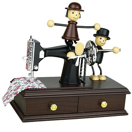 Ciieeo en Treasure Box - Mini-nähmaschine Spieluhr Ornament Dekoration für Zuhause und Büro Einzigartiger