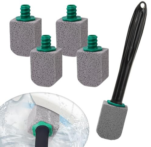 5er-Pack Bimsstein Toilettenreiniger mit Griff,Bimsstein WC,Bimsstein Toilette,Effektive Reinigung von Toiletten, Schwimmbädern (mit 1 schwarzen Griff)