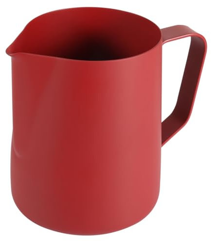 Dianoo Milk Frothing Pitcher - Stainless Steel Steaming Jug for Espresso, Latte Art Cup, Coffee - 600ml Dark Red