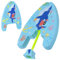 MoKo Kinder-Schwimmbrett, 2-in-1 Cartoon Schwimmen Kickboard mit Wasserpistole, Eva Schwimmen Kickboard Trainingsausrüstung Swim Float Schwimmtrainingsausrüstung Schwimm Board, Blauer Seemannshai
